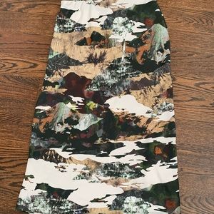 🏔️ Rare Babaton A-Line Abstract Skirt